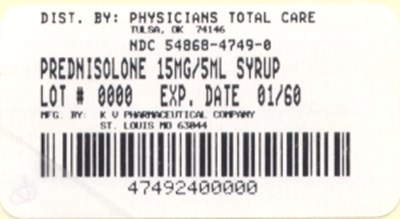 Image Of Prednisolone 15mg Package Label (Prednisolone 15mg Package Label)